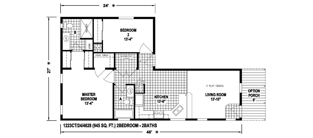 floorplan for 1265CT LIT